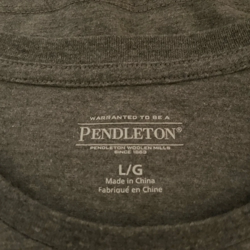 Pendleton Gray Tee with Red Pattern - Picture 3 of 4